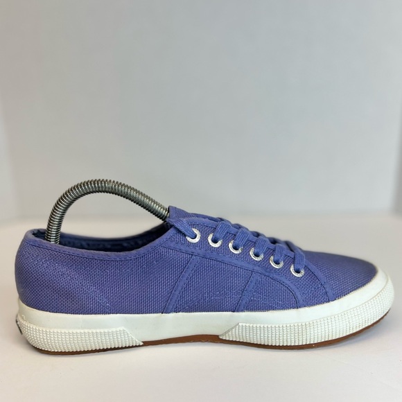SUPERGA 2750 Cotu Classic Low Top Lace Up Canvas Sneakers Womens Sz 9 Deep Lilac - Picture 7 of 12